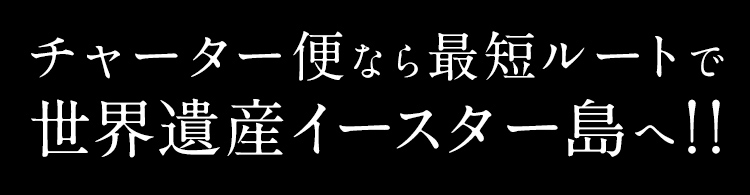 チャーター便なら最短ルートで世界遺産イースター島へ!!